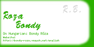 roza bondy business card